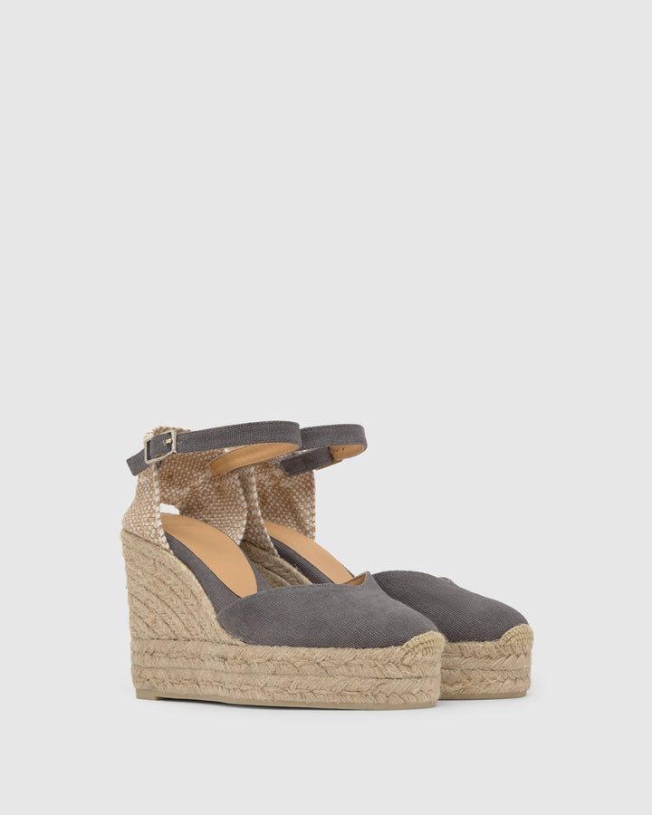 Castañer Calzado de Mujer estilo Pala Talon con Cuña de 11cm de altura | Castañer