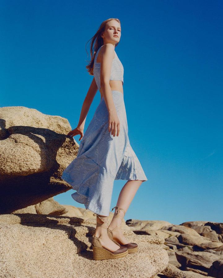 Castañer Calzado de Mujer estilo Pala Talon con Cuña de 11cm de altura | Castañer