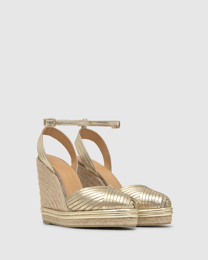 Castañer Calzado de Mujer estilo Pala Talon con Cuña de 13cm de altura | Castañer