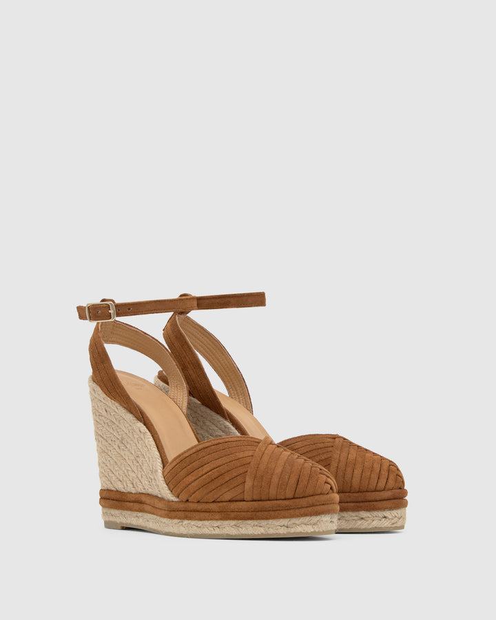 Castañer Calzado de Mujer estilo Pala Talon con Cuña de 13cm de altura | Castañer