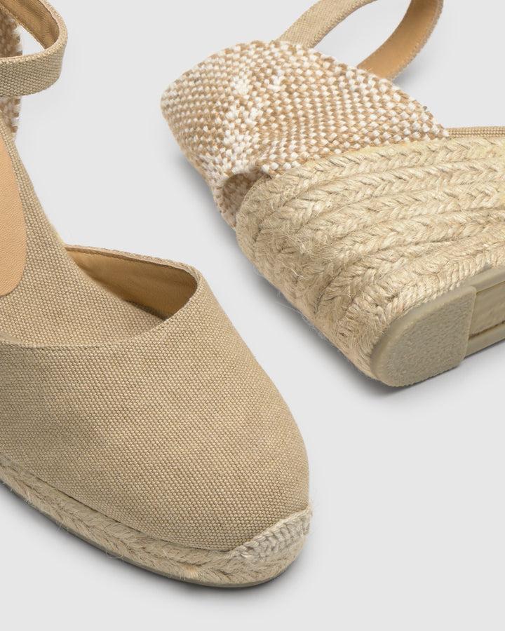 Castañer Calzado De Mujer Estilo Pala Talon Con Cuña De 7cm De Altura | Castañer