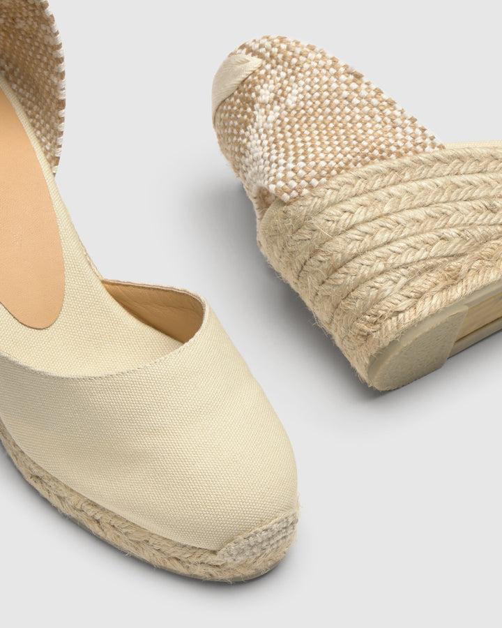 Castañer Calzado De Mujer Estilo Pala Talon Con Cuña De 7cm De Altura | Castañer