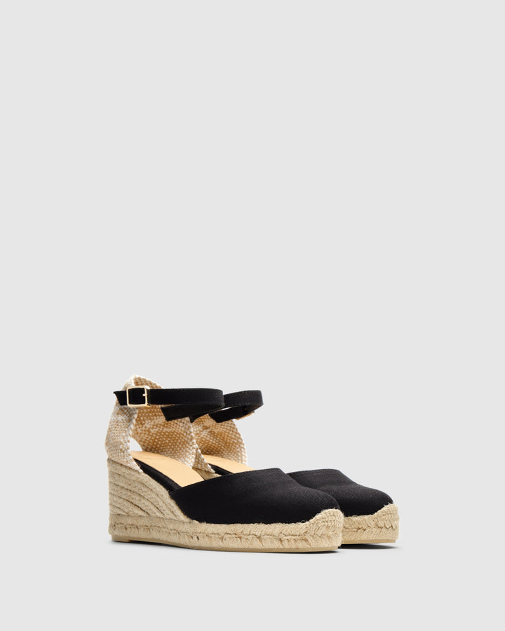 Castañer Calzado de Mujer estilo Pala Talon con Cuña de 7cm de altura | Castañer