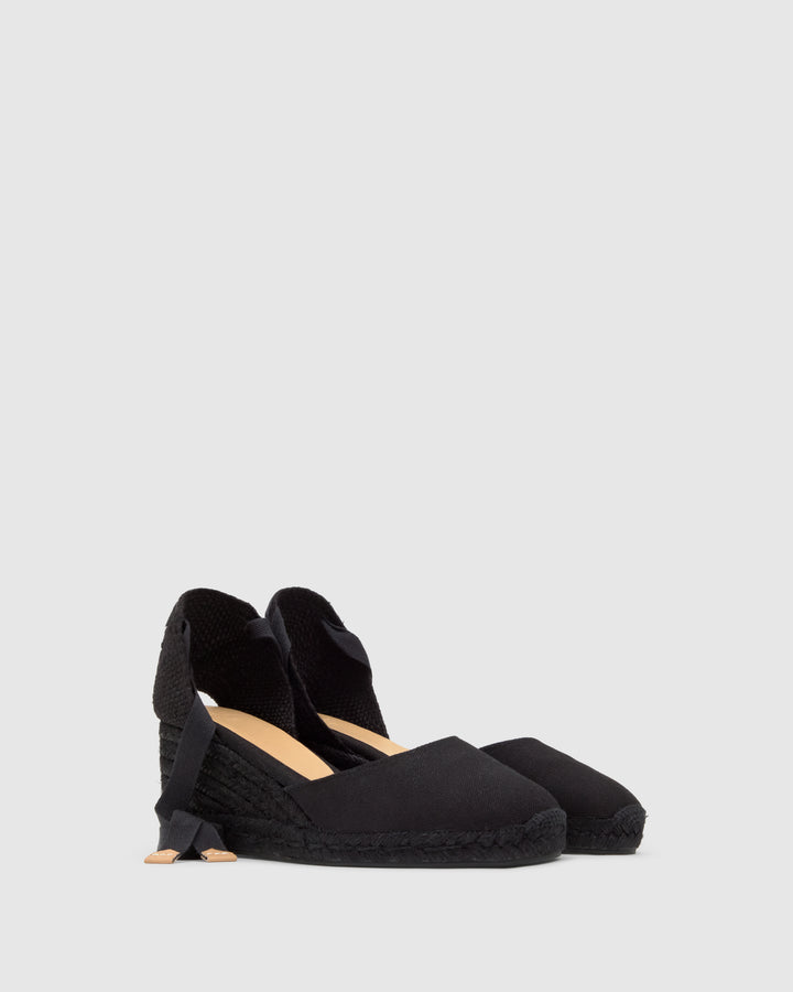 Castañer Calzado de Mujer estilo Pala Talon con Cuña de 7cm de altura | Castañer