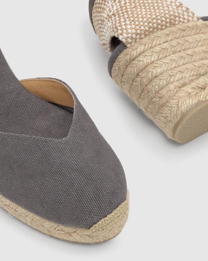 Castañer Calzado De Mujer Estilo Pala Talon Con Cuña De 7cm De Altura | Castañer