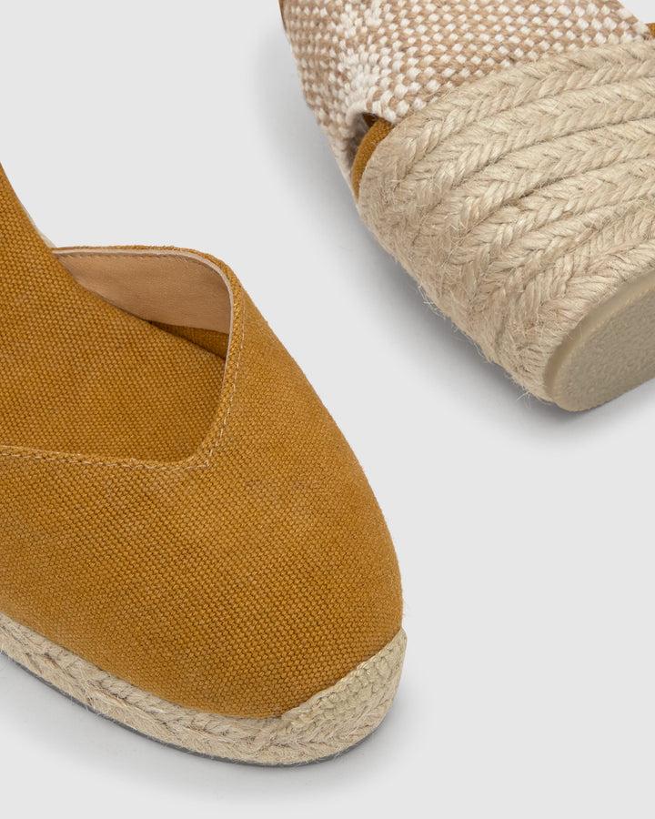 Castañer Calzado De Mujer Estilo Pala Talon Con Cuña De 7cm De Altura | Castañer