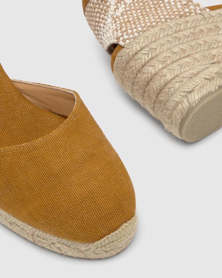 Castañer Calzado De Mujer Estilo Pala Talon Con Cuña De 7cm De Altura | Castañer