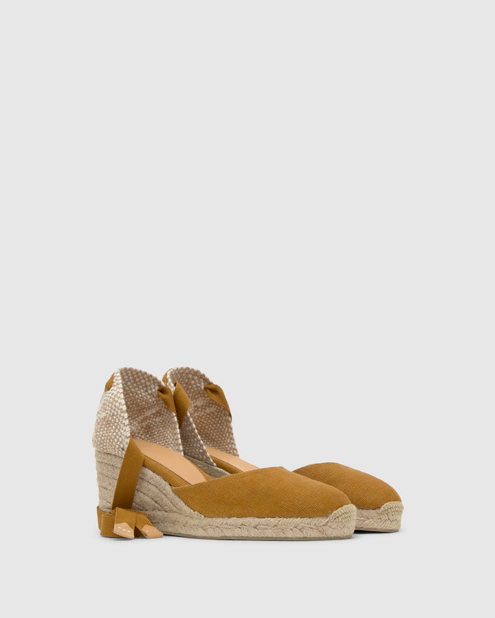 Castañer Calzado de Mujer estilo Pala Talon con Cuña de 7cm de altura | Castañer