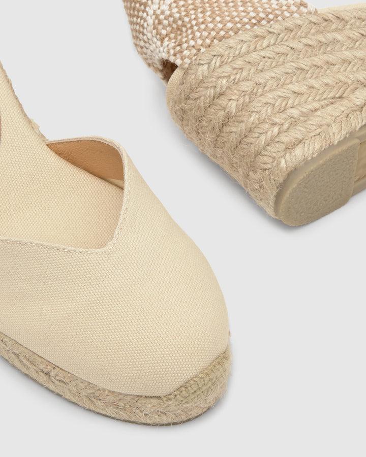 Castañer Calzado De Mujer Estilo Pala Talon Con Cuña De 7cm De Altura | Castañer