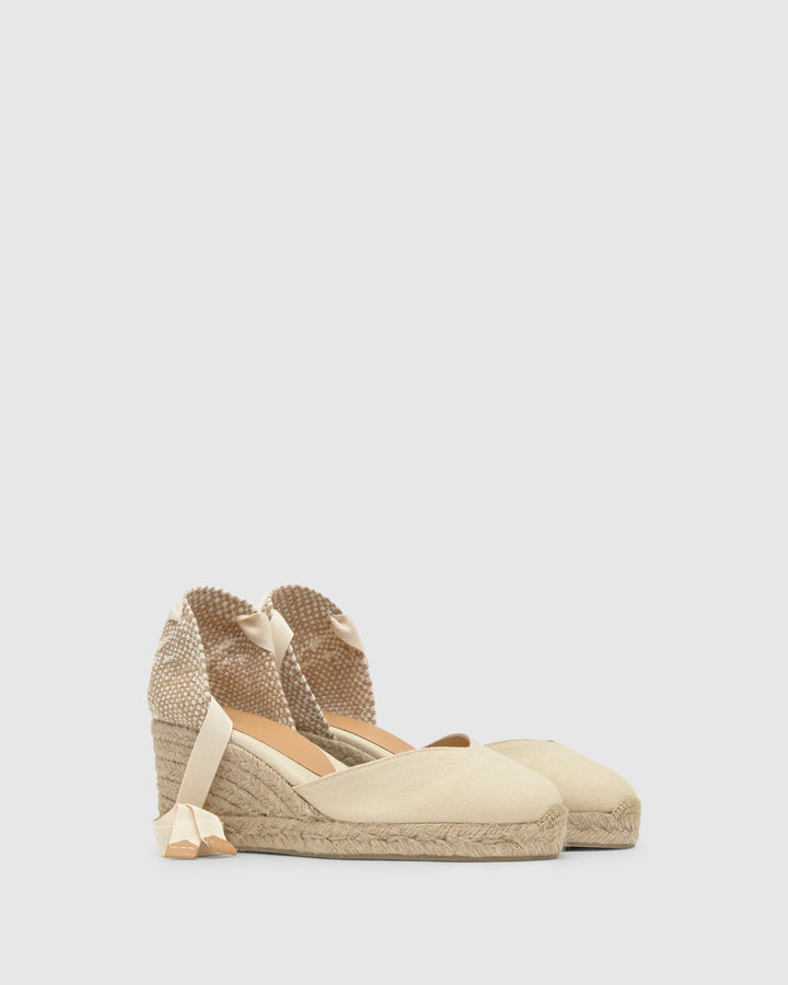 Castañer Calzado de Mujer estilo Pala Talon con Cuña de 7cm de altura | Castañer