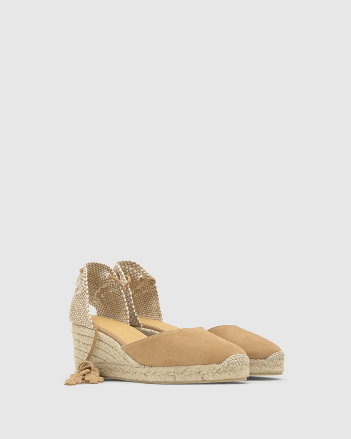 Castañer Calzado de Mujer estilo Pala Talon con Cuña de 7cm de altura | Castañer