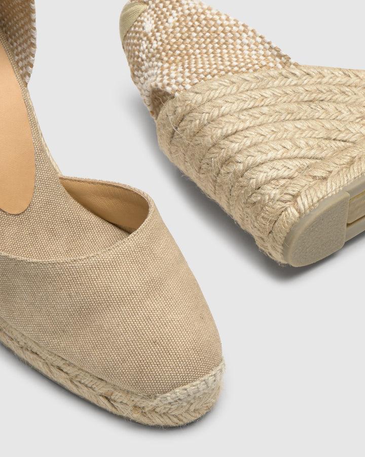 Castañer Calzado De Mujer Estilo Pala Talon Con Cuña De 9cm De Altura | Castañer