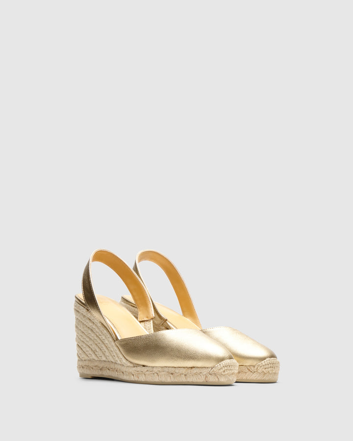 Castañer Calzado De Mujer Estilo Pala Talon Con Cuña De 9cm De Altura | Castañer