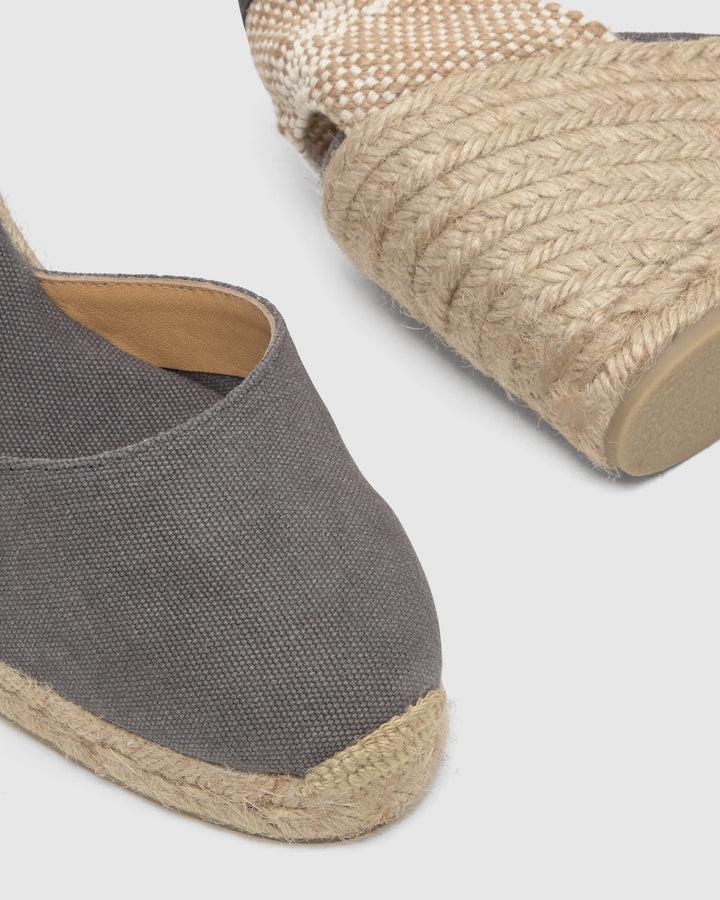 Castañer Calzado De Mujer Estilo Pala Talon Con Cuña De 9cm De Altura | Castañer