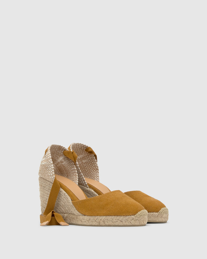 Castañer Calzado de Mujer estilo Pala Talon con Cuña de 9cm de altura | Castañer