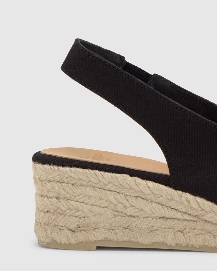 Castañer Calzado De Mujer Estilo Peep Toe Con Cuña De 5cm De Altura | Castañer