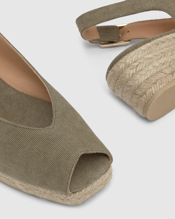 Castañer Calzado De Mujer Estilo Peep Toe Con Cuña De 5cm De Altura | Castañer