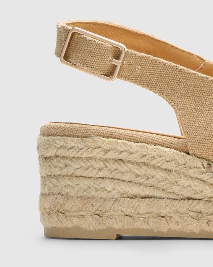 Castañer Calzado De Mujer Estilo Peep Toe Con Cuña De 5cm De Altura | Castañer