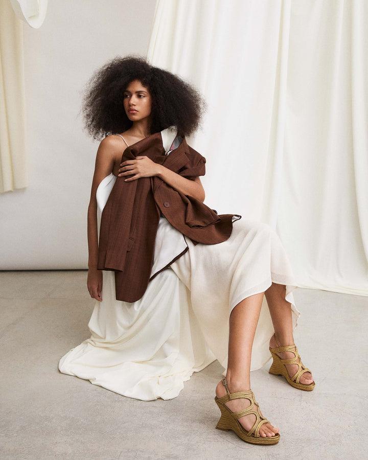 Castañer Calzado De Mujer Estilo Sandalia Con Bloque De 12cm De Altura | Castañer