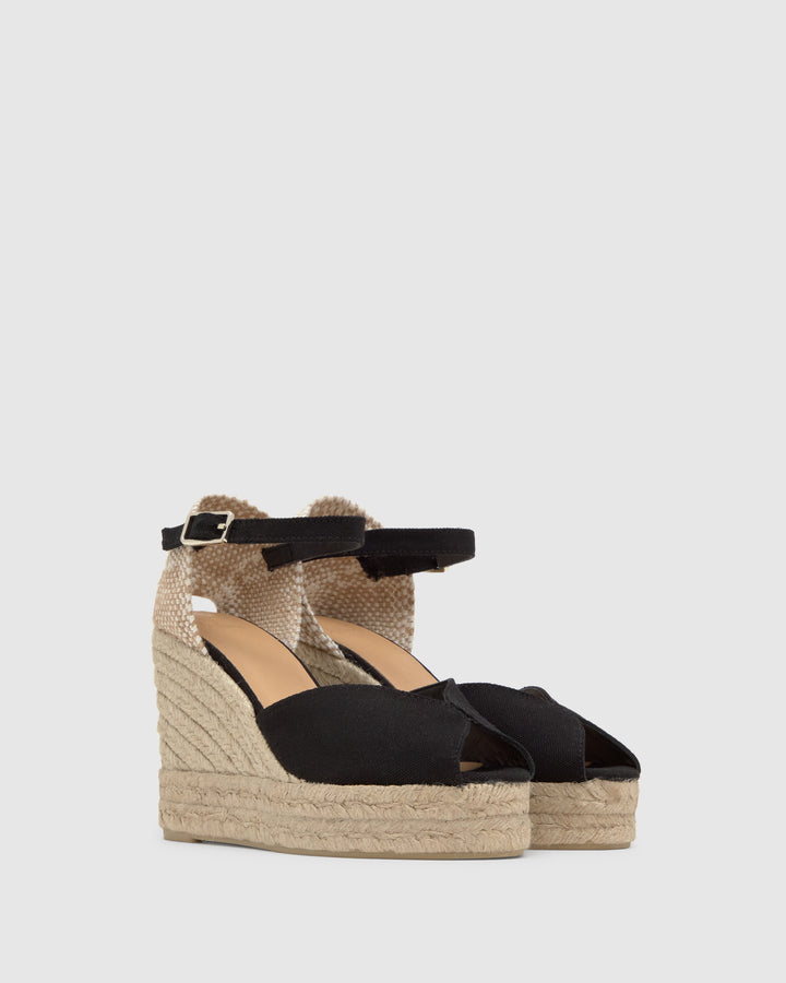 Castañer Calzado de Mujer estilo Sandalia con Cuña de 11cm de altura | Castañer