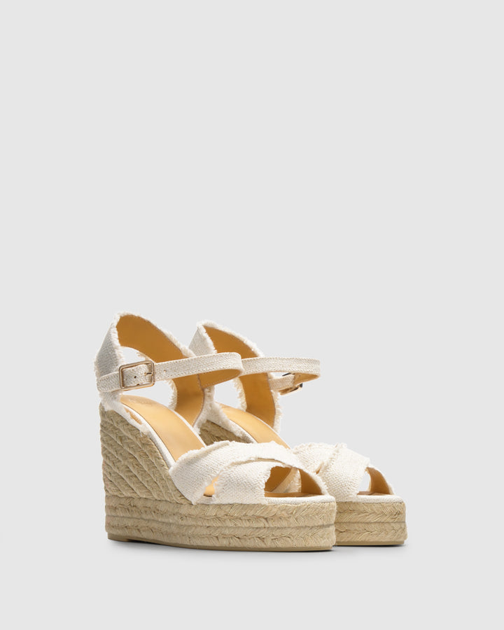 Castañer Calzado de Mujer estilo Sandalia con Cuña de 11cm de altura | Castañer