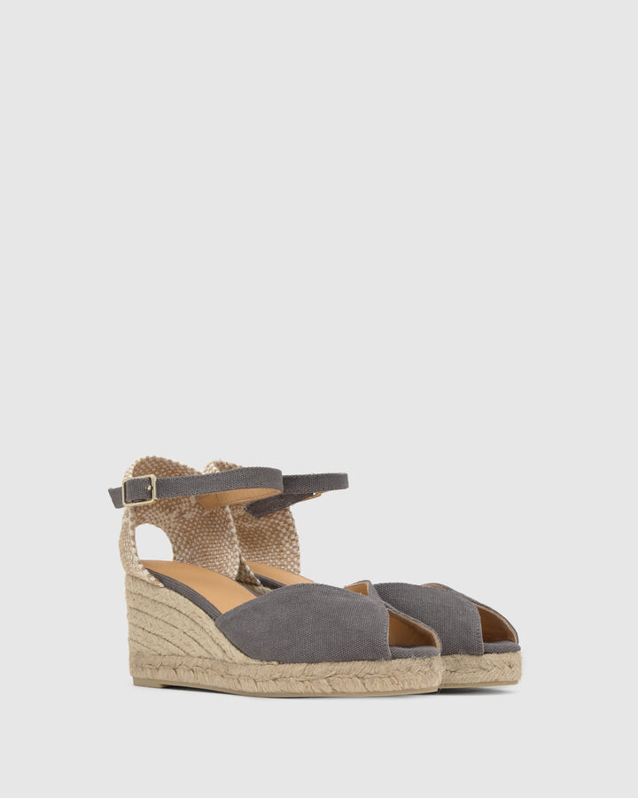 Castañer Calzado de Mujer estilo Sandalia con Cuña de 7cm de altura | Castañer