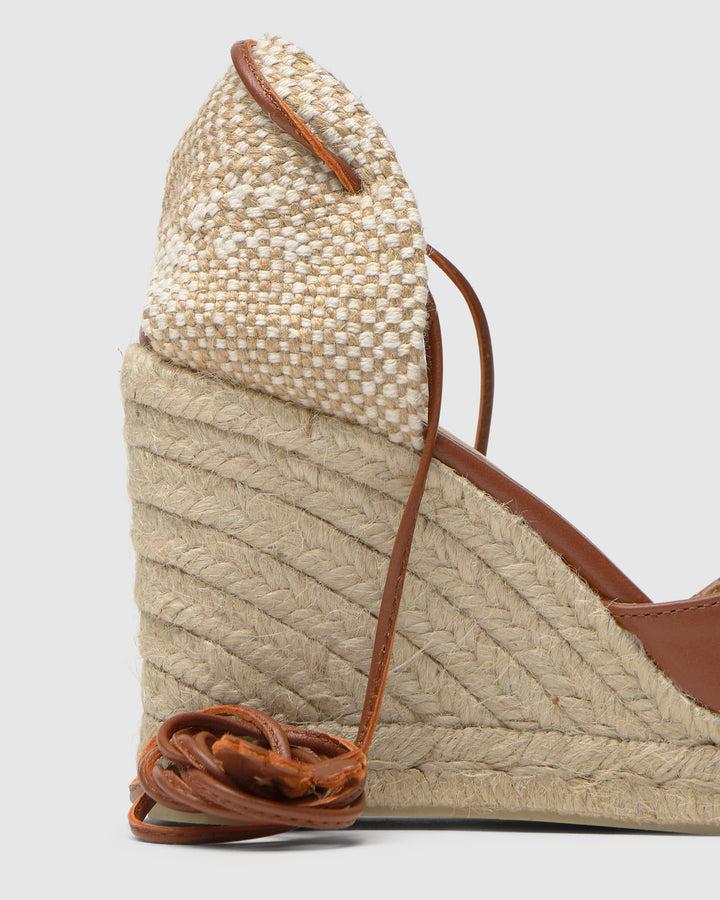 Castañer CASTAÑER | Alpargata Cuña Cerrada Napa CUERO CARINA/8/250 – Castañer