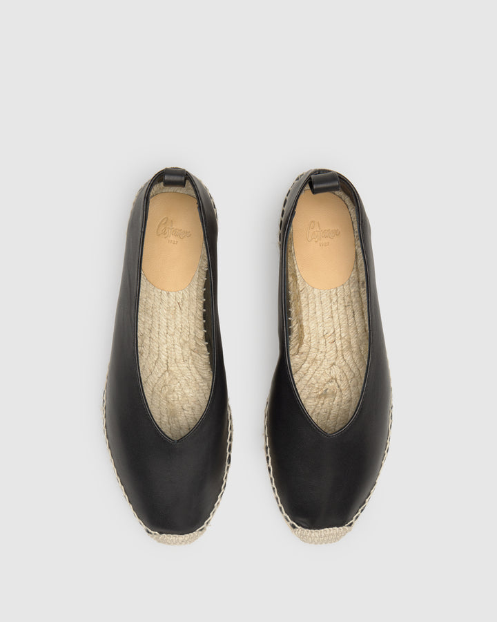 Castañer CASTAÑER | Alpargata Cuña Cerrada Napa NEGRO GEA/2/250 – Castañer