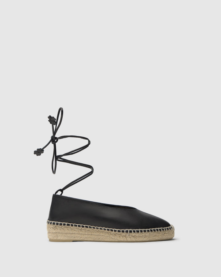 Castañer CASTAÑER | Alpargata Cuña Cerrada Napa NEGRO GEA/2/250 – Castañer