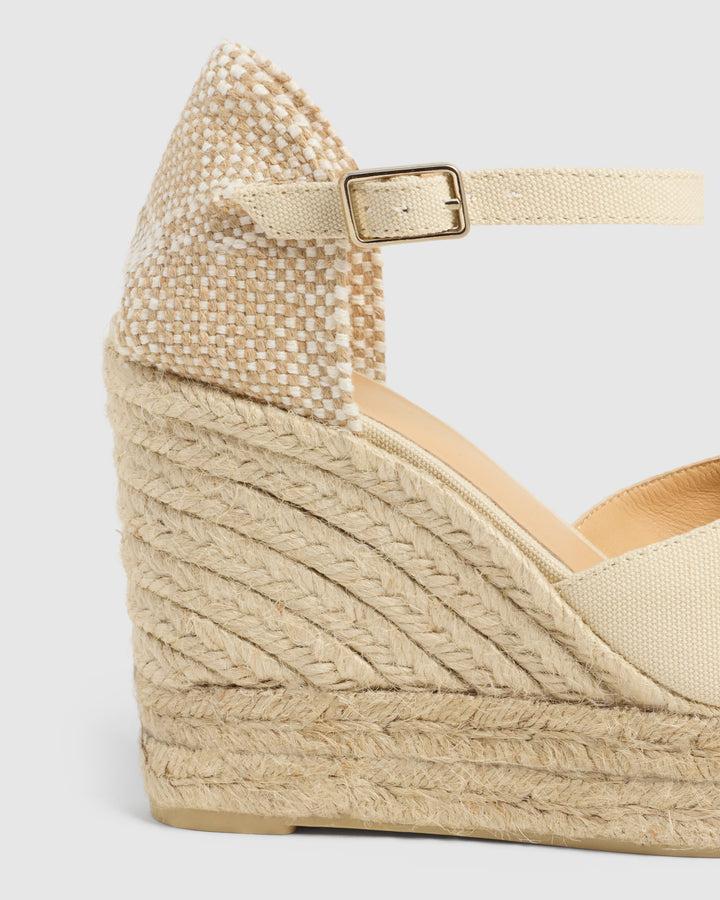 Castañer CASTAÑER | Alpargatas Bianca En Algodón Orgánico Certificado Cierre Mediante Lazada Y Altura De 11cm – Castañer