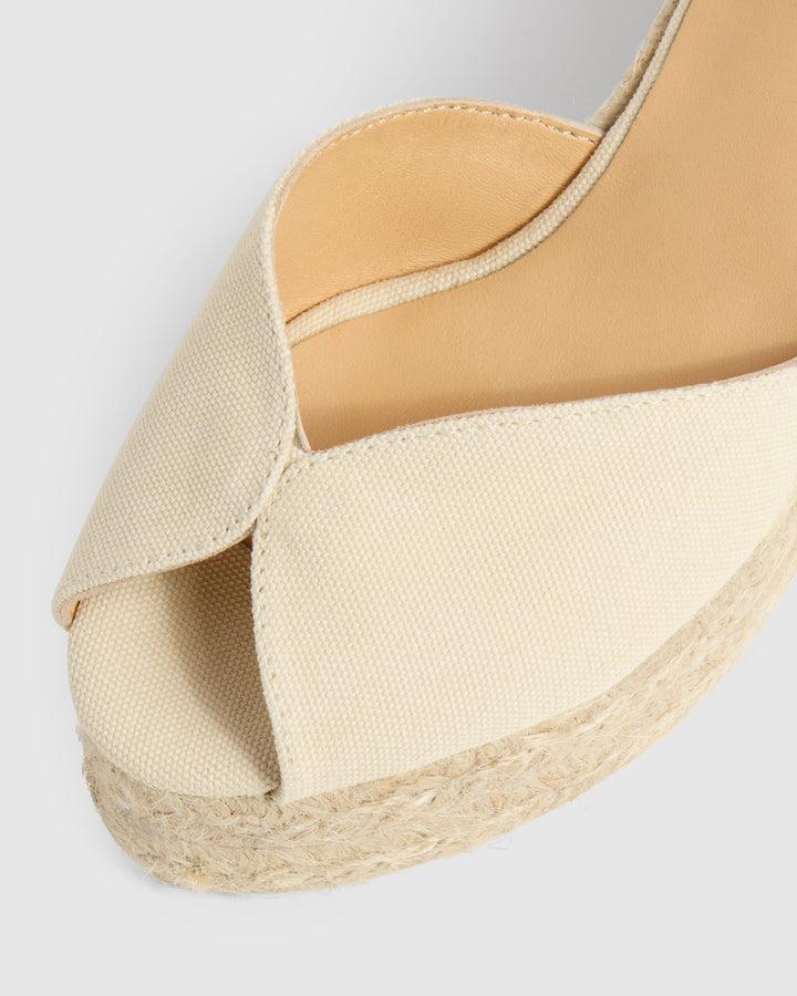 Castañer CASTAÑER | Alpargatas Bianca En Algodón Orgánico Certificado Cierre Mediante Lazada Y Altura De 11cm – Castañer