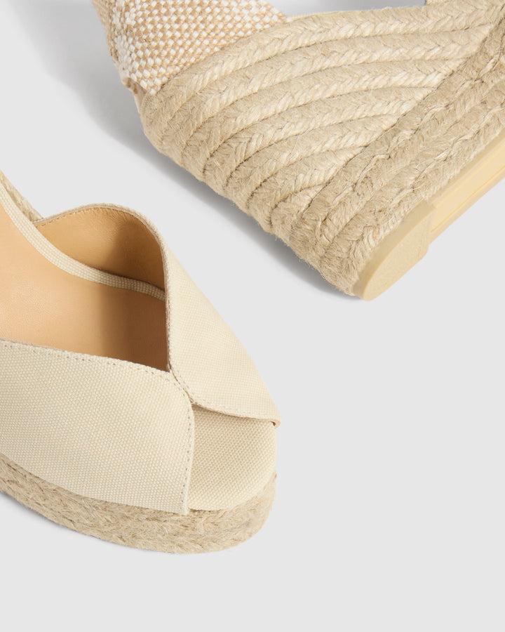 Castañer CASTAÑER | Alpargatas Bianca En Algodón Orgánico Certificado Cierre Mediante Lazada Y Altura De 11cm – Castañer