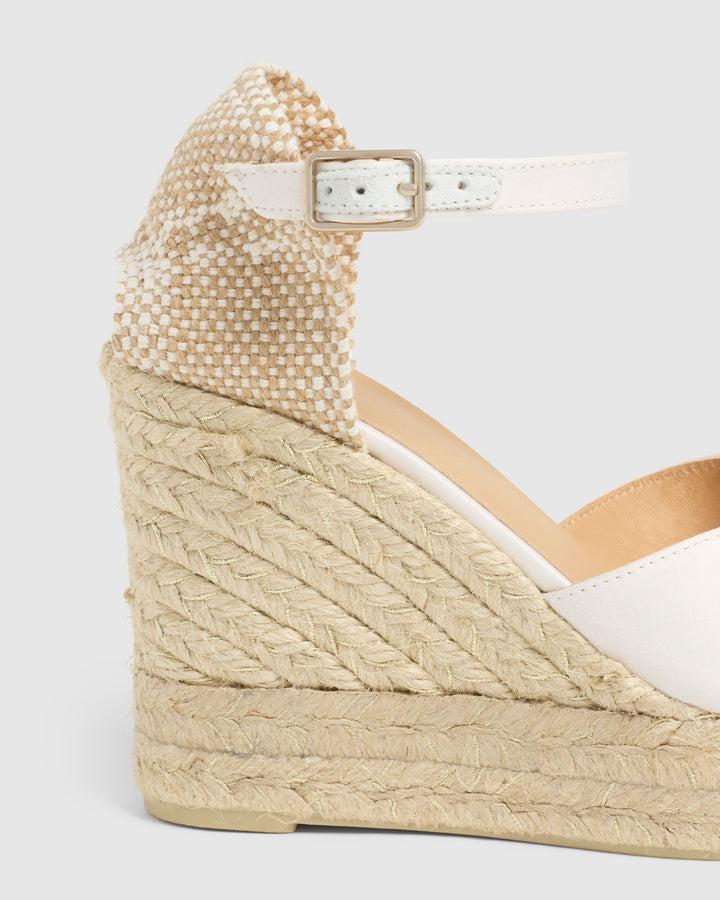 Castañer CASTAÑER | Alpargatas Bianca En Raso Cierre Mediante Lazada Doble Plataforma Y Altura De 11cm. – Castañer