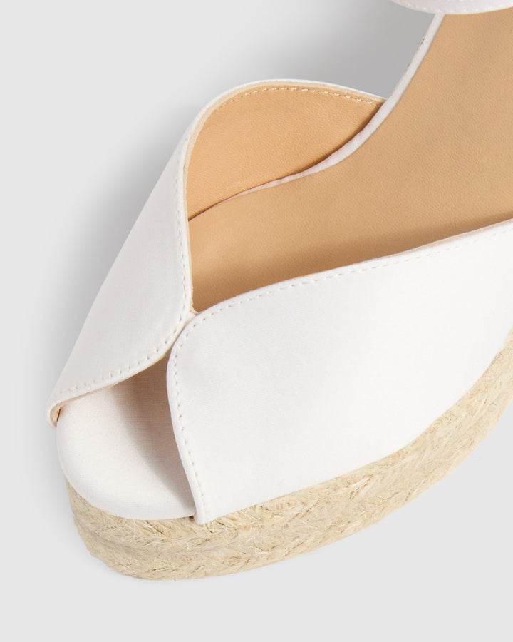 Castañer CASTAÑER | Alpargatas Bianca En Raso Cierre Mediante Lazada Doble Plataforma Y Altura De 11cm. – Castañer