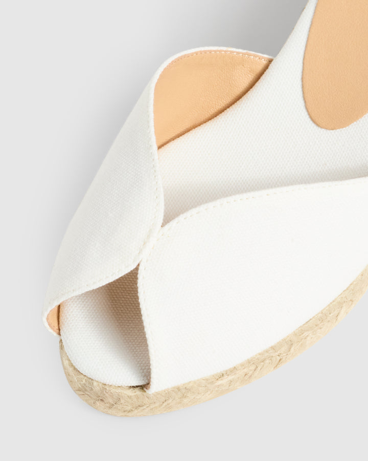 Castañer CASTAÑER | Alpargatas Bilina En Algodón Orgánico Certificado Cierre Mediante Lazada Y Cuña De 7cm. – Castañer