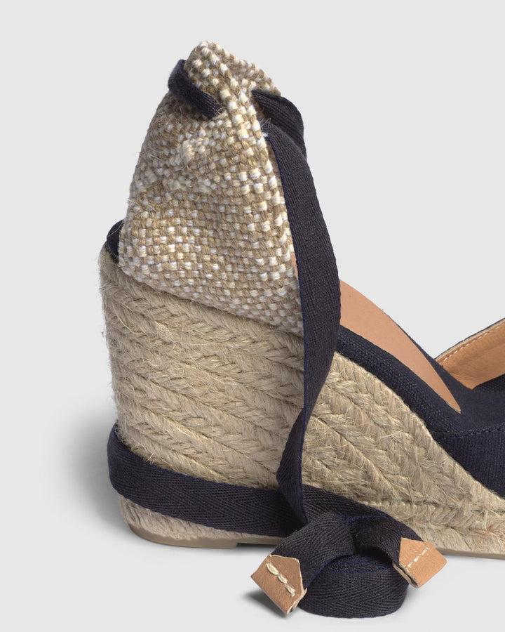 Castañer CASTAÑER | Alpargatas Carina En Algodón Orgánico Cierre Mediante Lazada Y Cuña De 9cm. – Castañer