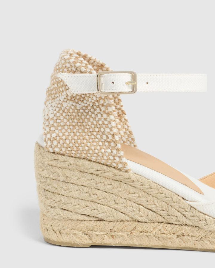 Castañer CASTAÑER | Alpargatas Carol En Algodón Orgánico Cierre Lateral De Pulsera Con Hebilla Metálica Y Cuña De 7cm. – Castañer