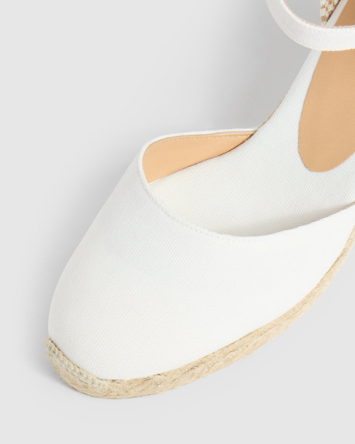 Castañer CASTAÑER | Alpargatas Carol En Algodón Orgánico Cierre Lateral De Pulsera Con Hebilla Metálica Y Cuña De 7cm. – Castañer