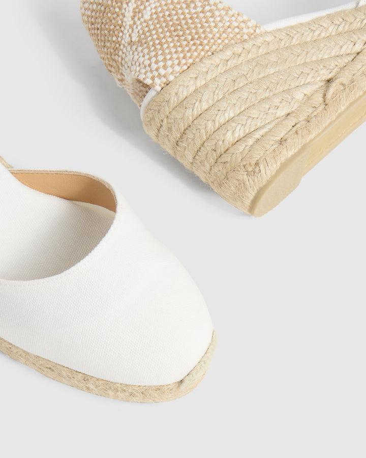 Castañer CASTAÑER | Alpargatas Carol En Algodón Orgánico Cierre Lateral De Pulsera Con Hebilla Metálica Y Cuña De 7cm. – Castañer