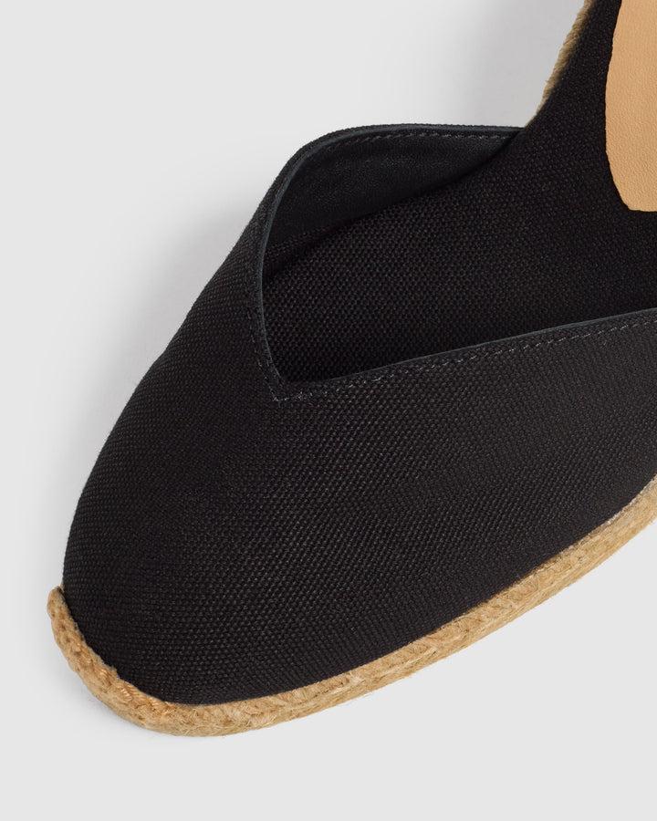 Castañer CASTAÑER | Alpargatas Chiara En Algodón Orgánico Cierre Mediante Lazada Y Cuña De 9cm. – Castañer