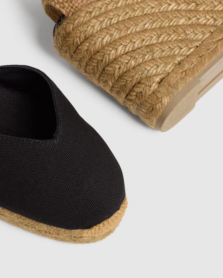 Castañer CASTAÑER | Alpargatas Chiara En Algodón Orgánico Cierre Mediante Lazada Y Cuña De 9cm. – Castañer