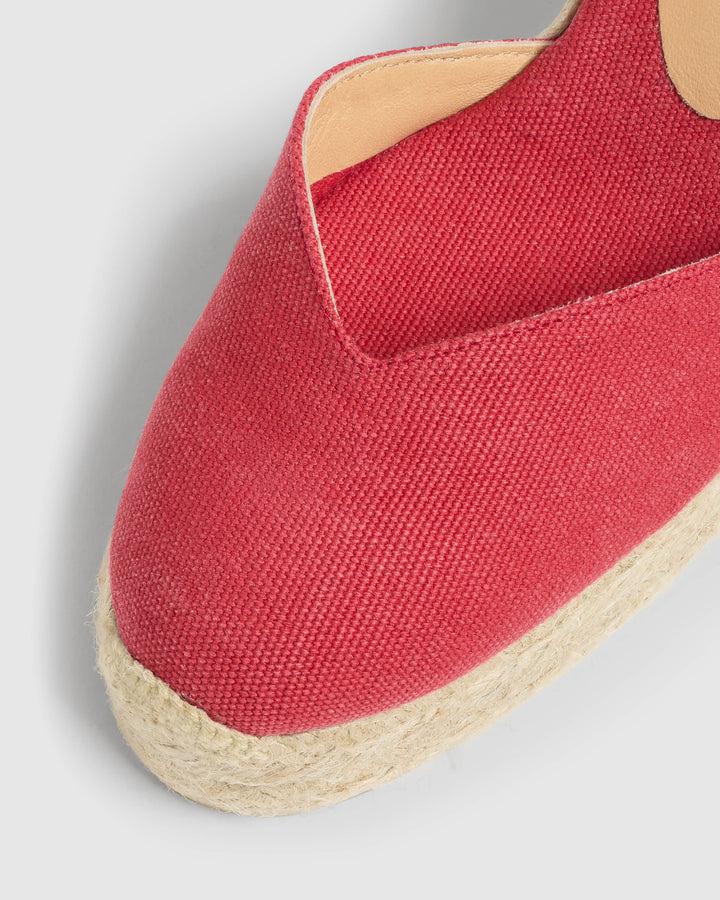 Castañer CASTAÑER | Alpargatas Chiarita En Algodón Acabado Lavado Cierre Lateral De Pulsera Con Hebilla Metálica Y Cuña De 9cm Con Doble Plataforma. – Castañer