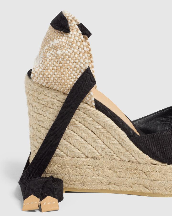 Castañer CASTAÑER ALPARGATAS CUÑA CARINA NEGRO MUJER – Castañer