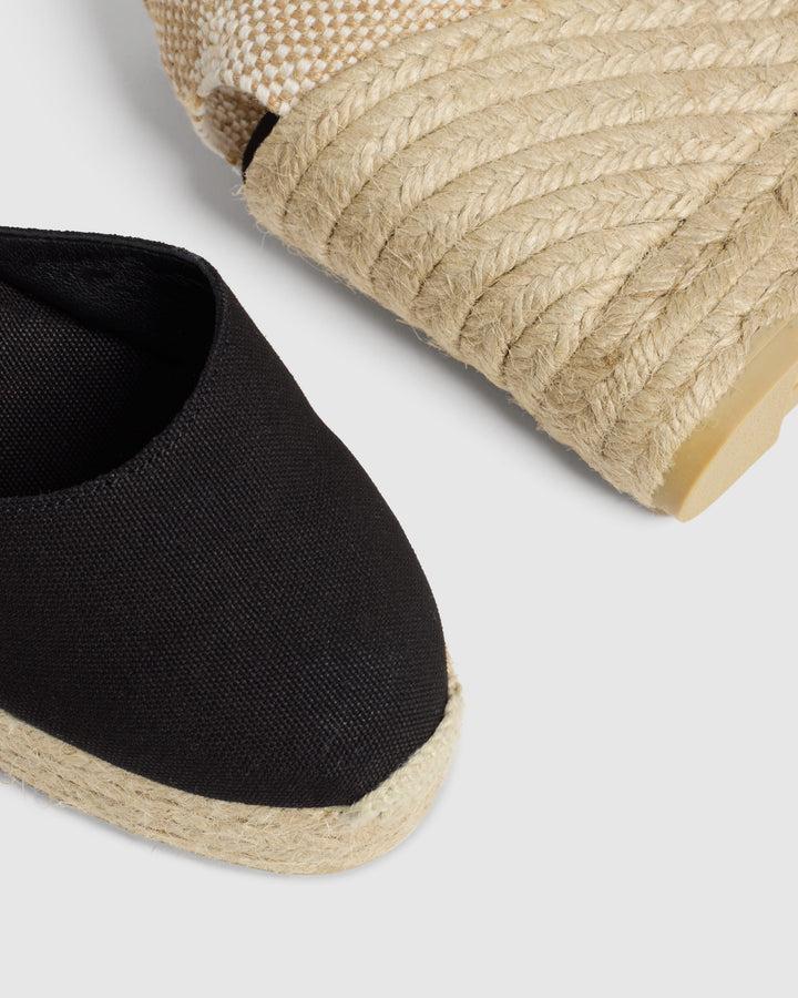 Castañer CASTAÑER ALPARGATAS CUÑA CARINA NEGRO MUJER – Castañer