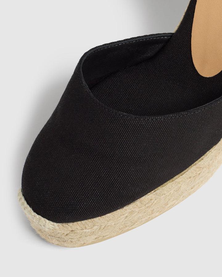 Castañer CASTAÑER ALPARGATAS CUÑA CARINA NEGRO MUJER – Castañer