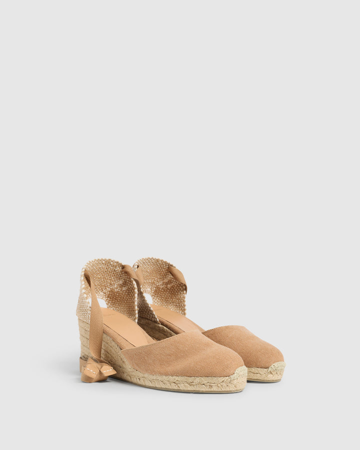 Castañer CASTAÑER ALPARGATAS CUÑA CARINA TOSTADO MUJER – Castañer