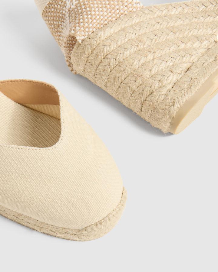 Castañer CASTAÑER ALPARGATAS CUÑA CHIARA IVORY MUJER – Castañer