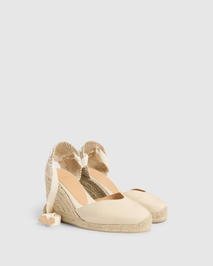 Castañer CASTAÑER ALPARGATAS CUÑA CHIARA IVORY MUJER – Castañer