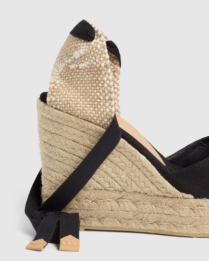 Castañer CASTAÑER ALPARGATAS CUÑA CHIARA NEGRO MUJER – Castañer