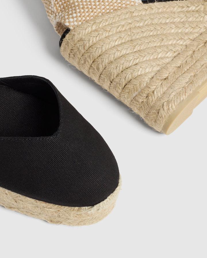Castañer CASTAÑER ALPARGATAS CUÑA CHIARA NEGRO MUJER – Castañer